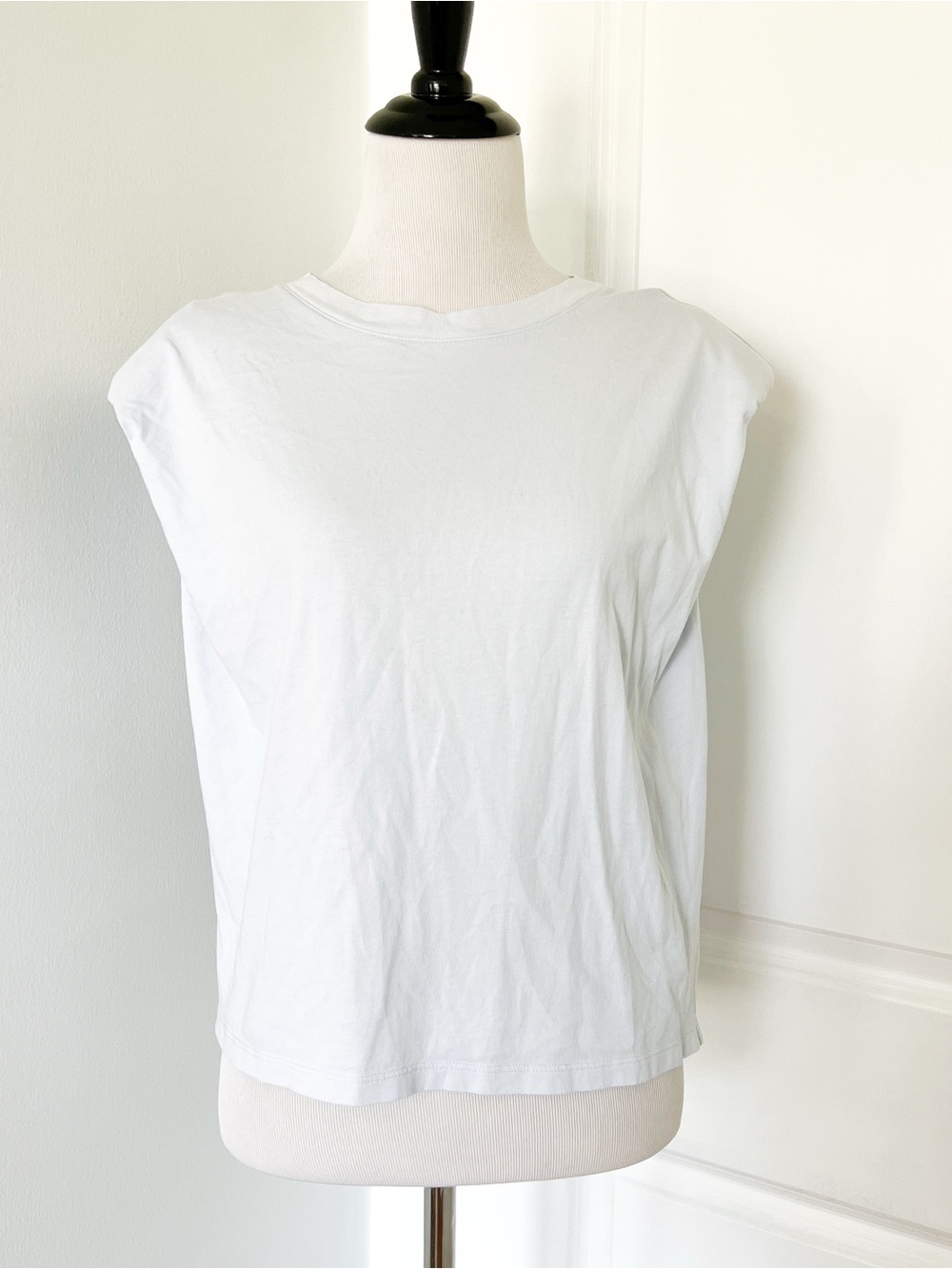 Aritzia Light Blue Padded Cap-Sleeve Cotton Tank Top - XS